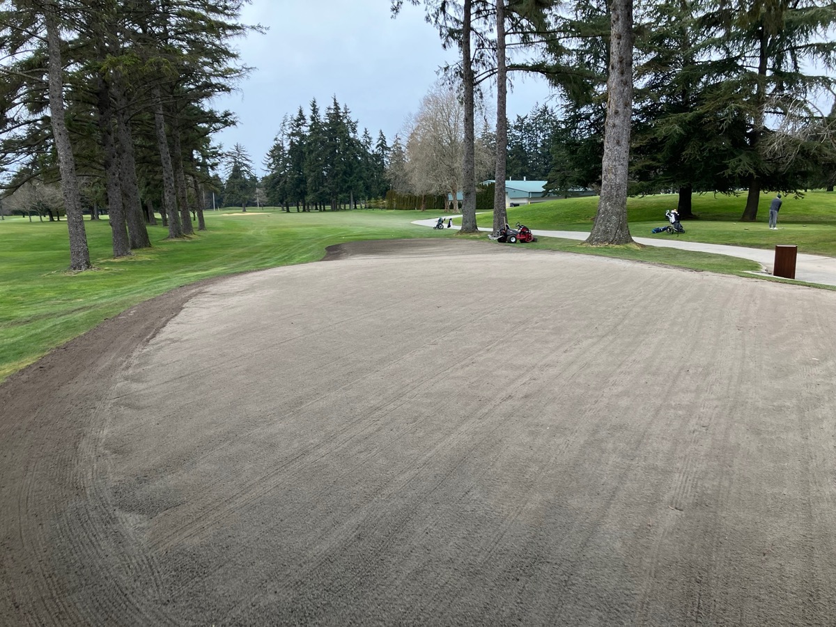 #8 tee graded before surfacing
